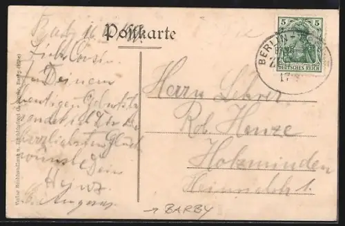 AK Barby, Häuser an der Friedrichstrasse