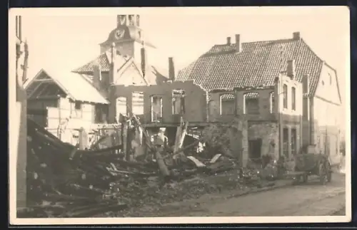 Foto-AK Elze / Leine, Brandruine Brandstrasse 2