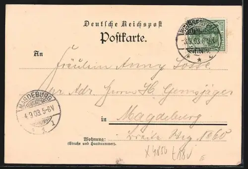 Lithographie Lunstedt, Gasthof z. Lunstedt, Denkmal zu Rossbach, Kirche