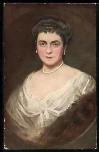 AK Kaiserin Hermine nach Gemälde von Prof. Alfred Schwarz