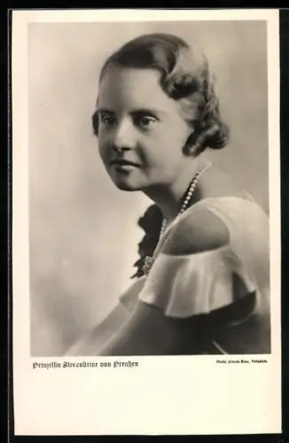 AK Porträt Prinzessin Alexandrine von Preussen