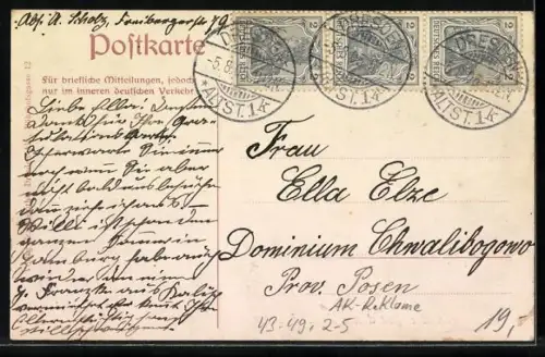 AK Dresden, Restaurant Gneisenau-Hof von Ernst Risse auf der Dresdener Vogelwiese, Ansichtskartengeschichte