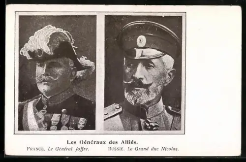AK Le Grand duc Nicolas et Le Général Joffre