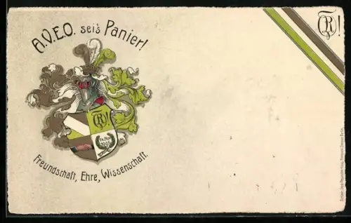 AK Studentenwappen der Burschenschaft A.V.E.O.