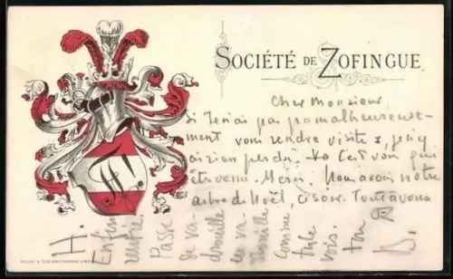 AK Société de Zofingue, Studentenwappen