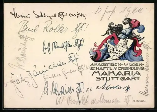 AK Stuttgart, Studentenwappen, Akademisch-Wissenschaftl. Verbindung Makaria