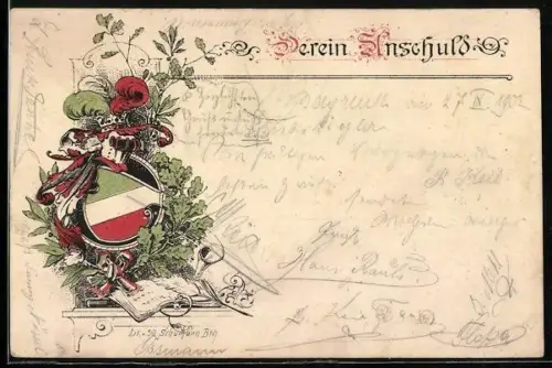 AK Studentenwappen Verein Unschuld