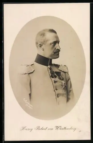 AK Herzog Robert von Württemberg in Uniform