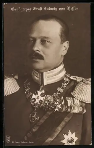 AK Grossherzog Ernst Ludwig von Hessen in Uniform