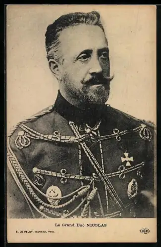 AK Le grand Duc Nicolas von Russland in Uniform mit Orden