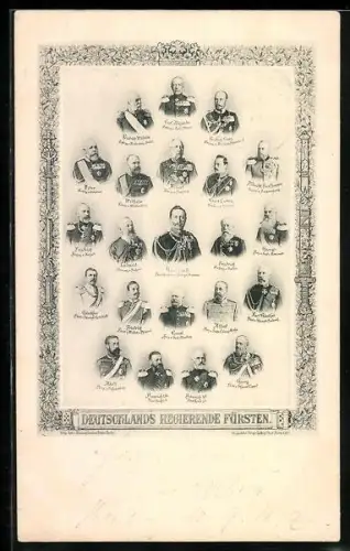 AK Friedrich von Waldeck-Pyrmont, Karl Günther von Schwarzburg, Grossherzog Friedrich Wilhelm, Herzog Friedrich v. Anhalt