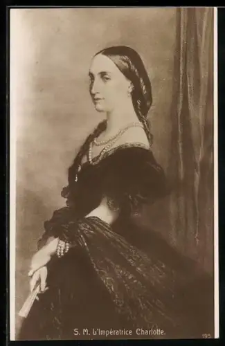 Künstler-AK Kaiserin Charlotte in dunklem Kleid