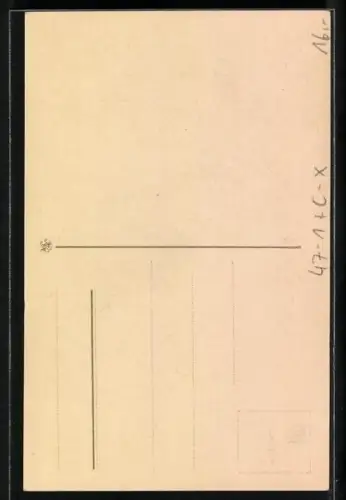 Künstler-AK Zürich, Rütli 1921, Drei Studenten werfen riesige Schatten