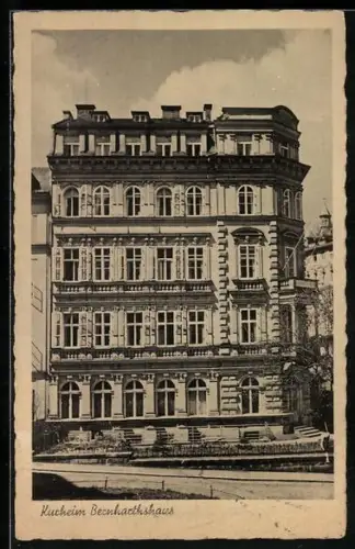 AK Karlsbad, Kurheim Bernhartshaus, Parkstrasse 33
