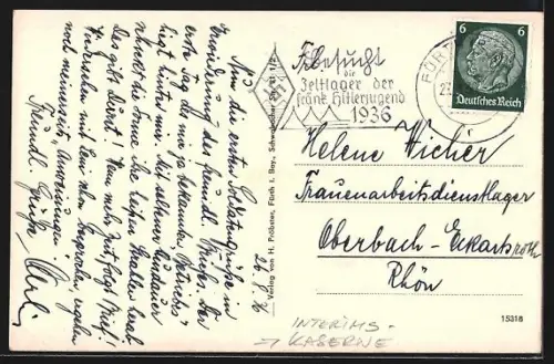 AK Fürth i. Bayern, Städtische Realschule, Interims-Kaserne