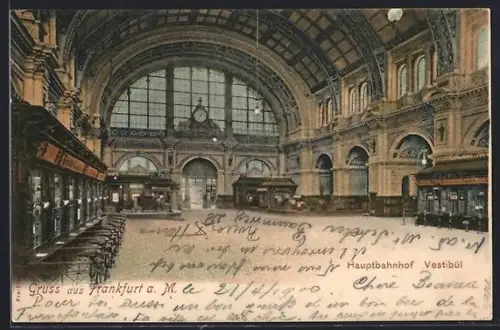 AK Frankfurt a. M., Hauptbahnhof Vestibül