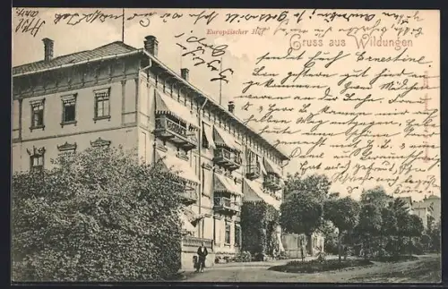 AK Wildungen, Hotel Europäischer Hof