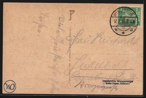 AK Wangerooge, Badehaus, Hotel Hohenzollern, Zedeliusstrasse