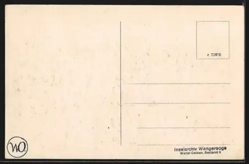 AK Wangerooge, Bahnhofstrasse mit Leuchtturm