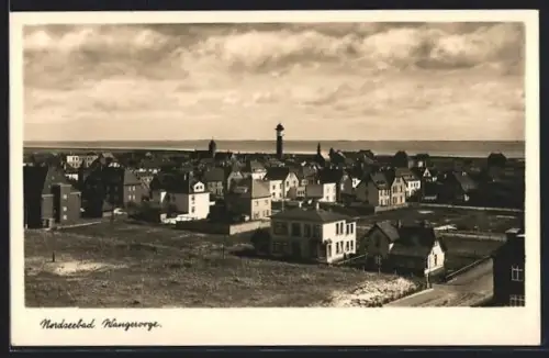 AK Wangerooge, Ortsansicht mit Leuchtturm