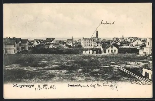 AK Wangerooge, Ortsansicht aus der Vogelschau
