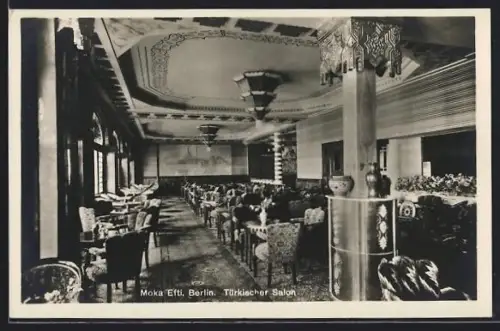 AK Berlin, Gaststätte Moka Efti, Türkischer Salon, Bellevue Strasse Ecke Victoriastrasse