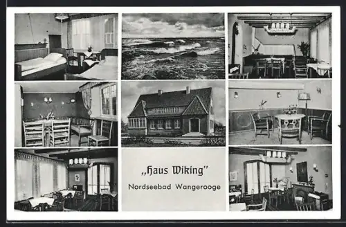 AK Wangerooge, Hotel Haus Wiking, Kurhaus der Barmer Ersatzkasse