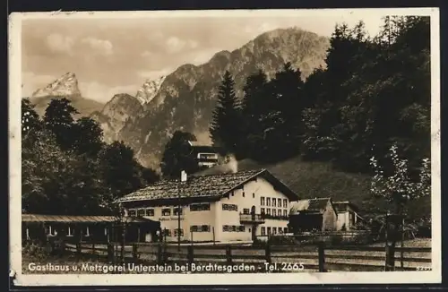 AK Berchtesgaden, Gasthaus und Metzgerei Unterstein