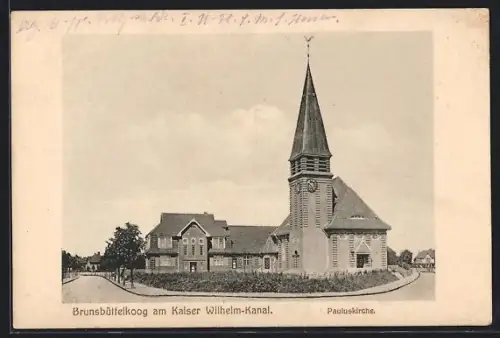 AK Brunsbüttelkoog am Kaiser-Wilhelm-Kanal, Pauluskirche