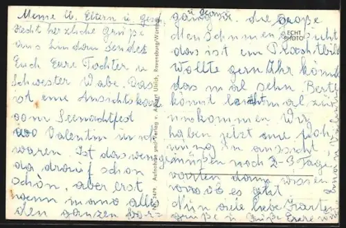 AK Lindau i. Bodensee, Hafen bei Nacht