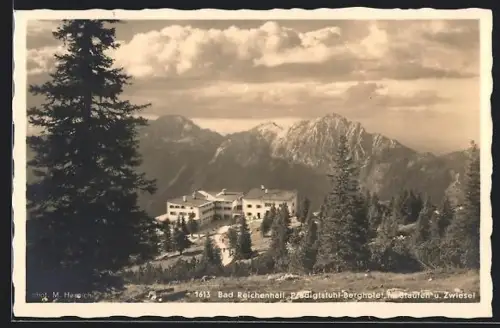 AK Bad Reichenhall, Predigtstuhl-Berghotel mit Zwiesel