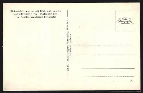 AK Kiefersfelden am Inn, Blick auf Kufstein