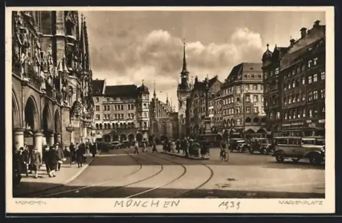 AK München, Marienplatz
