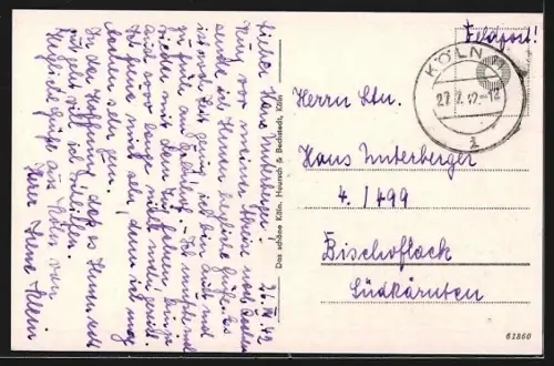 AK Köln, Altstadt und Dom im Scheinwerferlicht