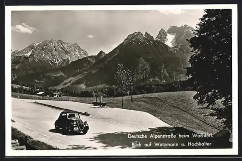 AK Ramsau / Obb., Gasthaus Wachterl, Deutsche Alpenstrasse