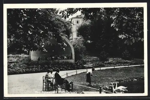 AK Bad Schwalbach, Konzertplatz, Schwanenteich
