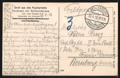 AK Berlin-Grunewald, Partie bei Paulsborn