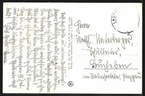 AK Laufen a. d. Salzach, Original-Fliegeraufnahme