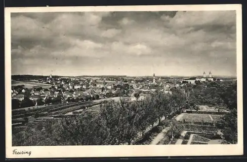 AK Freising, Panoramaansicht des Ortes