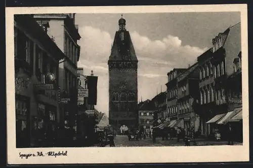 AK Speyer a. Rh., Apotheke und Altpörtel