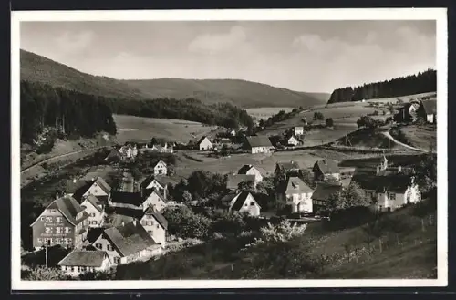 AK Huzenbach, Ortsansicht aus der Vogelschau