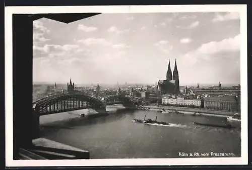 AK Köln-Deutz, Blick vom Pressaturm
