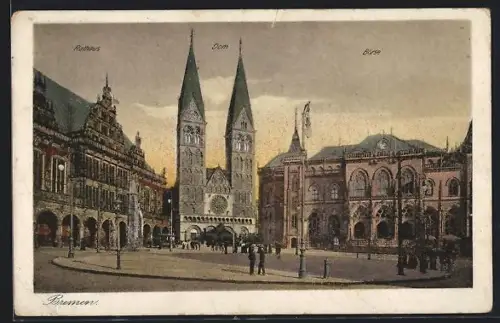 AK Bremen, Rathaus, Dom, Börse