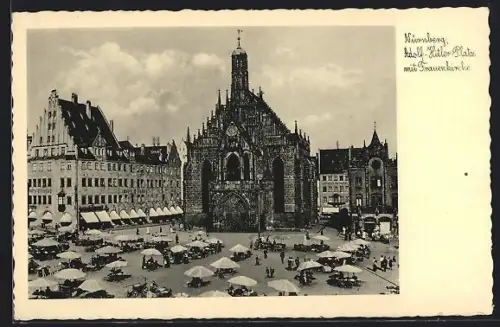 AK Nürnberg, Platz mit Frauenkirche