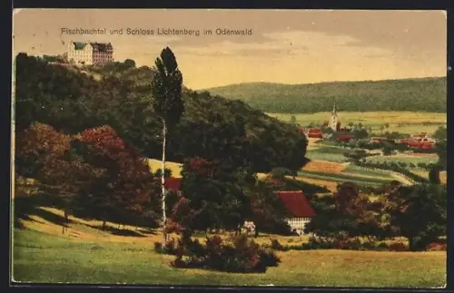 AK Lichtenberg /Odenwald, Fischbachtal und Schloss Lichtenberg