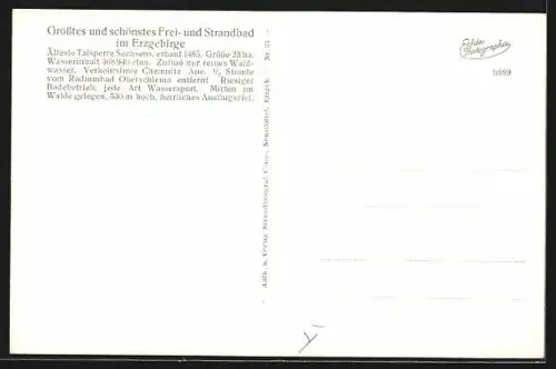 AK Neustädtel /Erzgeb., Strandbad Bergsee Filzteich