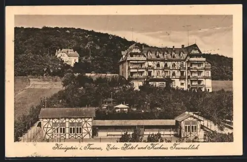 AK Königstein i. Taunus, Eden-Hotel und Kurhaus Taunusblick