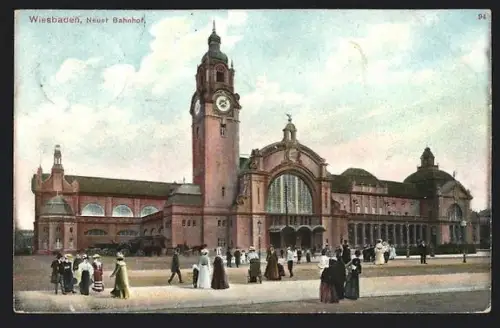 AK Wiesbaden, Neuer Bahnhof