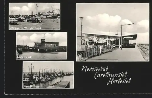 AK Carolinensiel-Harlesiel, Restaurant D. Grundke, Anleger n. Wangerooge, Schöpfwerk