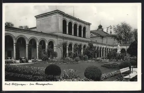 AK Bad Kissingen, Partie im Garten